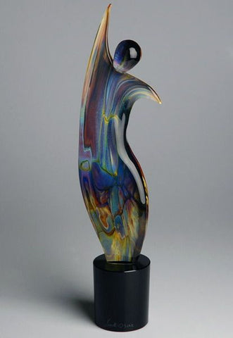 Murano glass ballerina figurine in Calcedonio