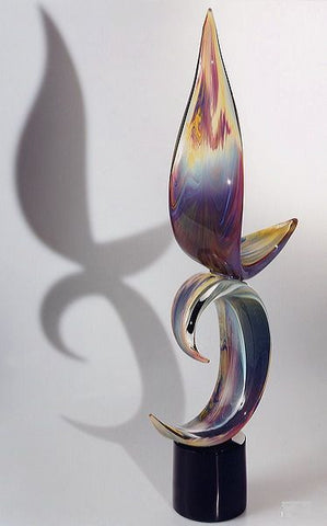 Tape' sculpture in Calcedonio glass