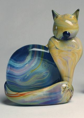 Murano glass cat in Calcedonio