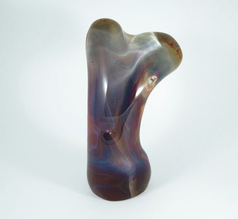 Murano glass abstract sculpture in Calcedonio glass