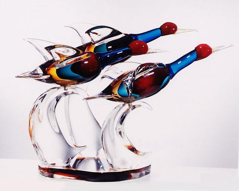 Murano glass ducks