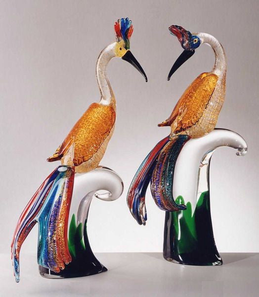 Glass Bird Figurines