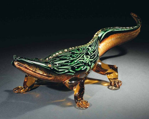 Murano glass crocodile