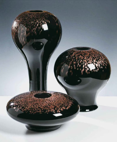 Black aventurine vases