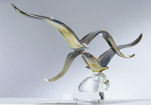 Murano glass seagulls in Calcedonio