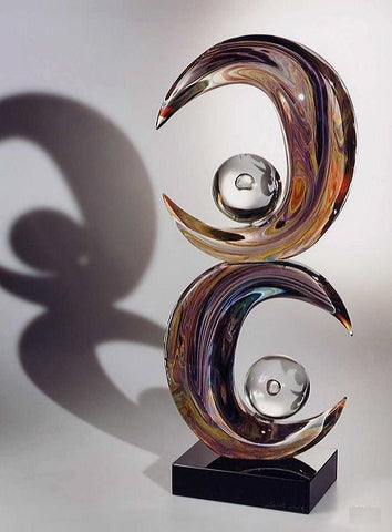 Murano glass half-moons sculpture in Calcedonio