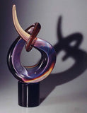 Knot sculpture in Calcedonio glass