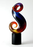 Murano glass abstract sculpture in Calcedonio
