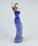 Murano glass woman in a blue dress