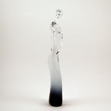 Murano glass female figurine in 'Northern Lights' blue