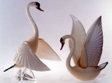 Pair of Murano glass swans