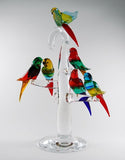 Murano glass branch with 6 birds