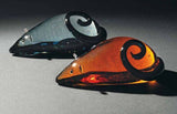 Murano glass mice in grey and amber