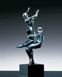 Crystal gymnasts on a black base