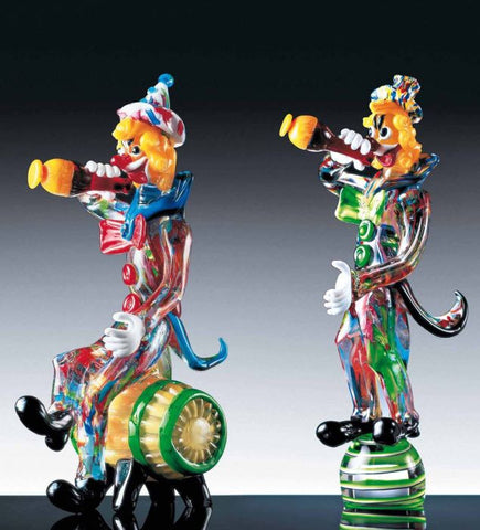 Colourful clowns in two designs