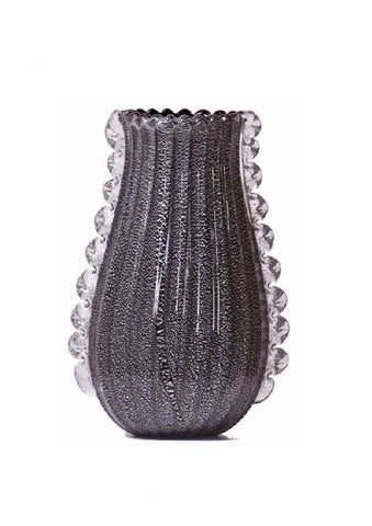 Black and silver vase