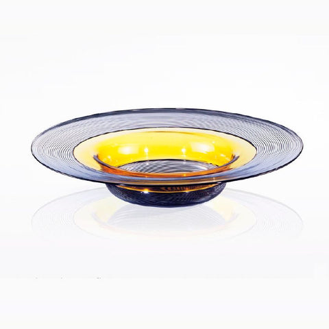 Luxurious large hand-crafted Murano glass plate