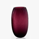 Richly-coloured amethyst Murano glass flower vase