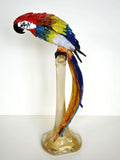 Large Murano glass parrot figurine