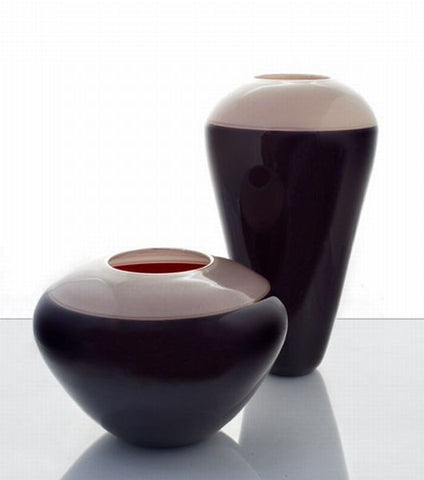 Purple and amethyst 'incalmi' vases